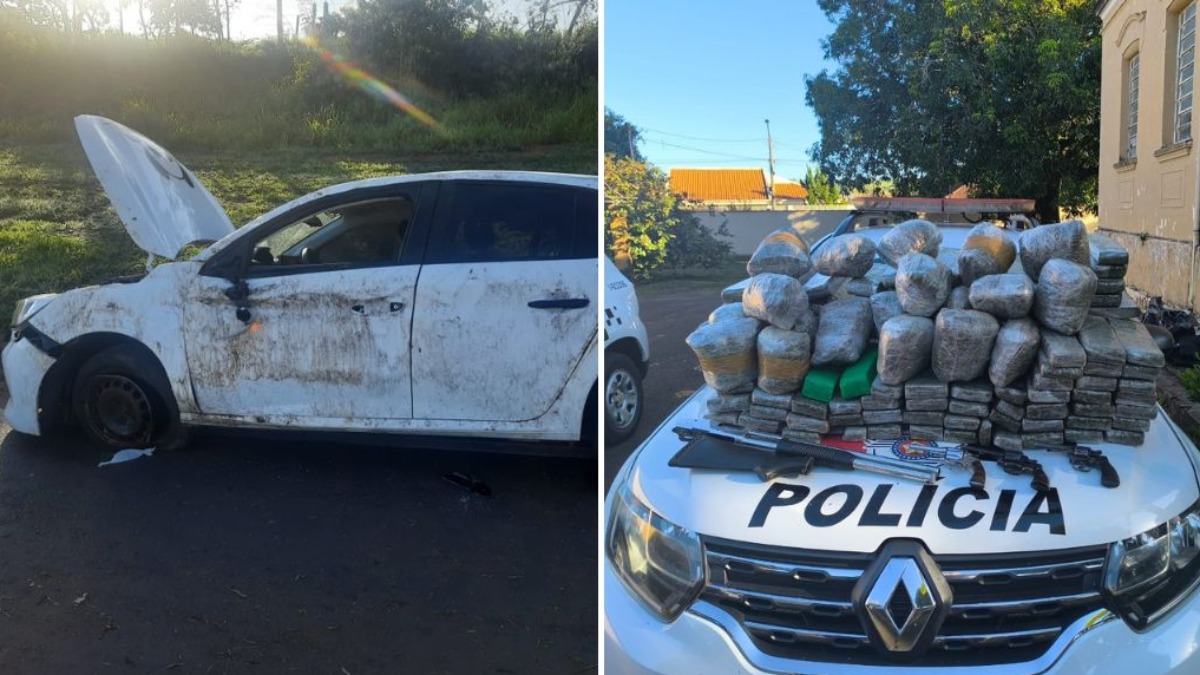 Carro com drogas e armamentos é apreendido pela Polícia após acidente na Altino Arantes