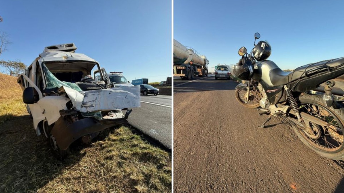 Acidente entre van e caminhão deixa um morte na rodovia Anhanguera na manhã desta sexta-feira (5)