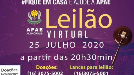 Leilão Virtual da APAE de Altinópolis