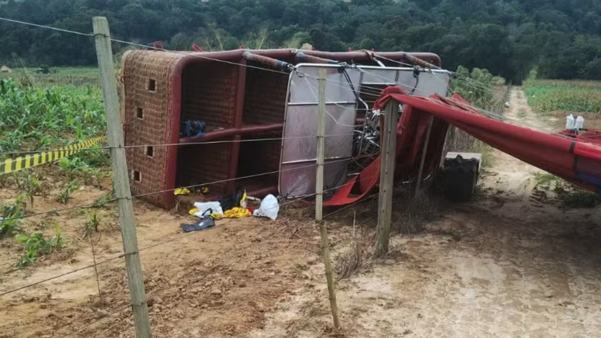 Família de Araraquara sobrevive a queda de balão em Capela do Alto