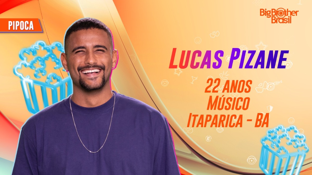 Lucas Pizane, participante da Pipoca do BBB 24 (Foto: Divulgação/TV Globo)