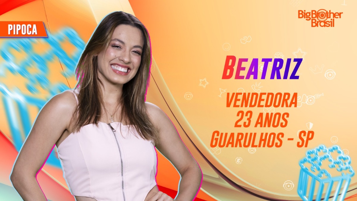 Vendedora de Guarulhos (SP) está na Pipoca do BBB 24 (Foto: Divulgação/TV Globo)