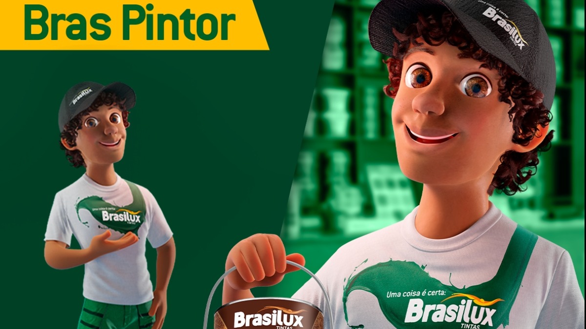 Brasilux lança Bras Pintor, pioneiro avatar do setor de tintas