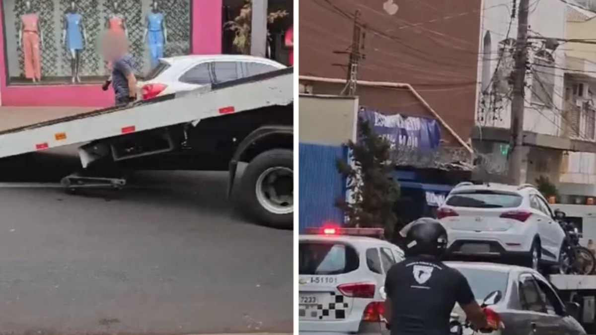 Carros são guinchados um dia após inauguração dos corredores de ônibus do quadrilátero central