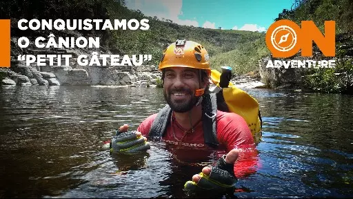 Conquistamos um cânion na cachoeira da Capivara, em Capitólio.