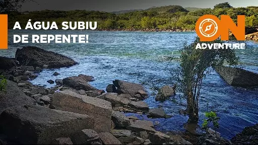 A água subiu de repente nas Corredeiras de Furnas. Veja o que aconteceu.