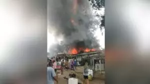 Vídeo: incêndio em casa mobiliza bombeiros em Campinas