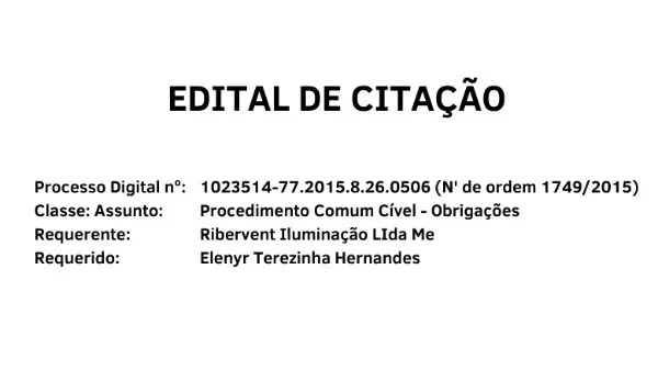 Edital De Citação