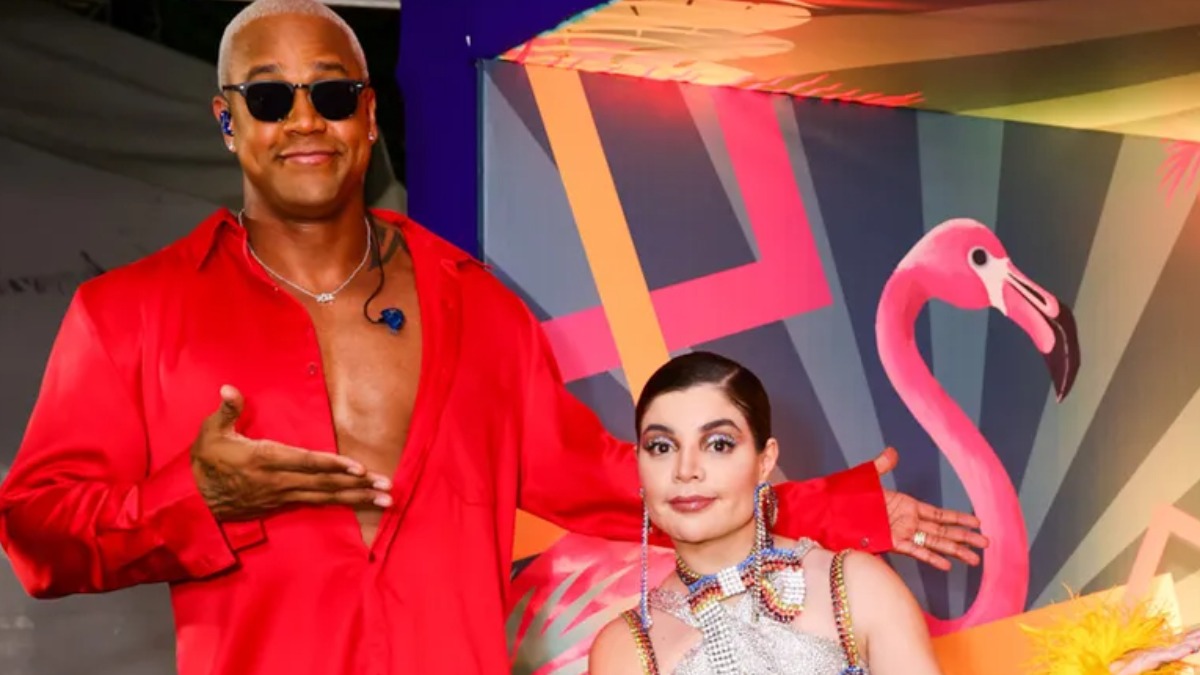 Léo Santana com sua altura diante da Gkay rouba a cena em Farofa tudoep Léo Santana com sua altura diante da Gkay rouba a cena em Farofa tudoep