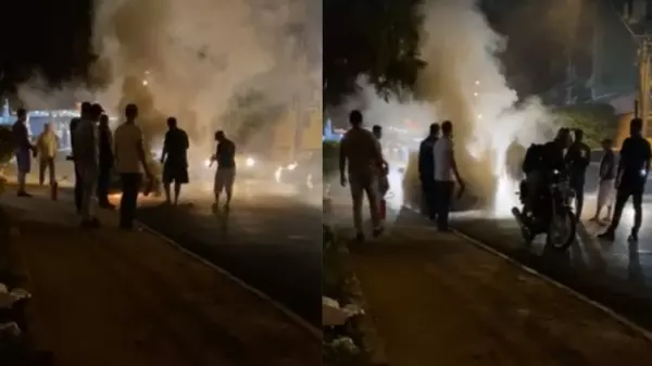 Carro pega fogo em rua na zona Leste de Ribeirão; Veja o vídeo