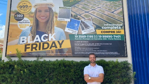 Em campanha de Black Friday, Gomes Imóveis esgotou unidades em loteamentos em Porto Ferreira