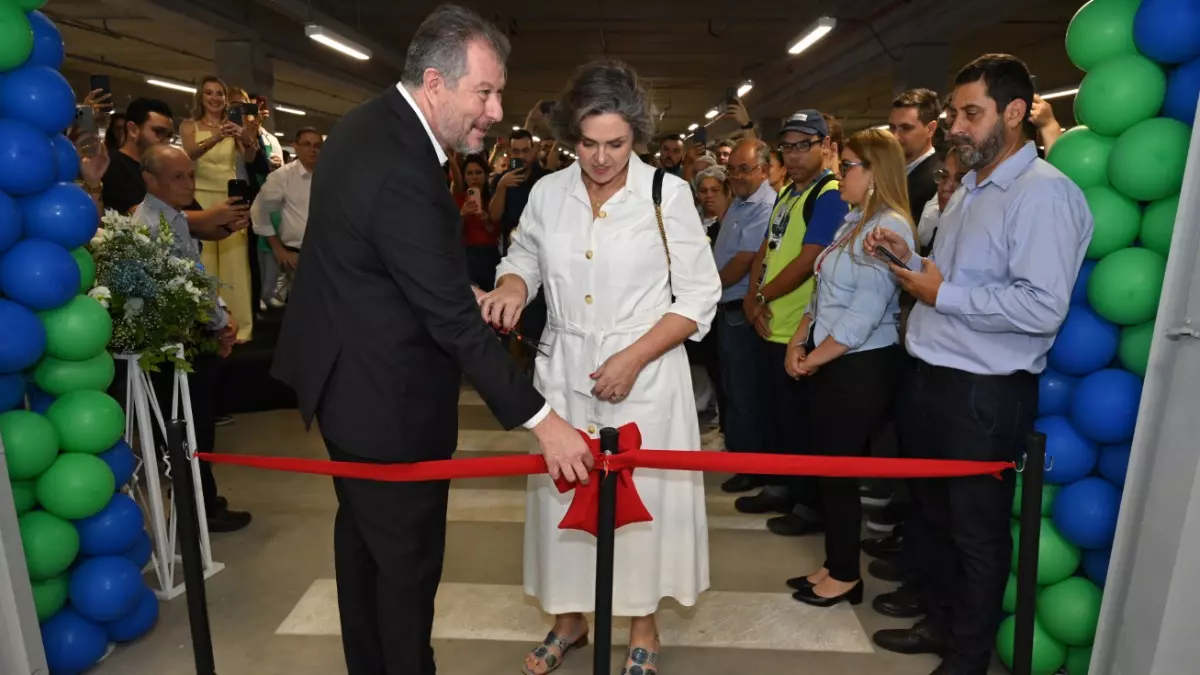 Dioner dos Santos, presidente do Covabra, no momento da faixa inaugural - Crédito: Divulgação