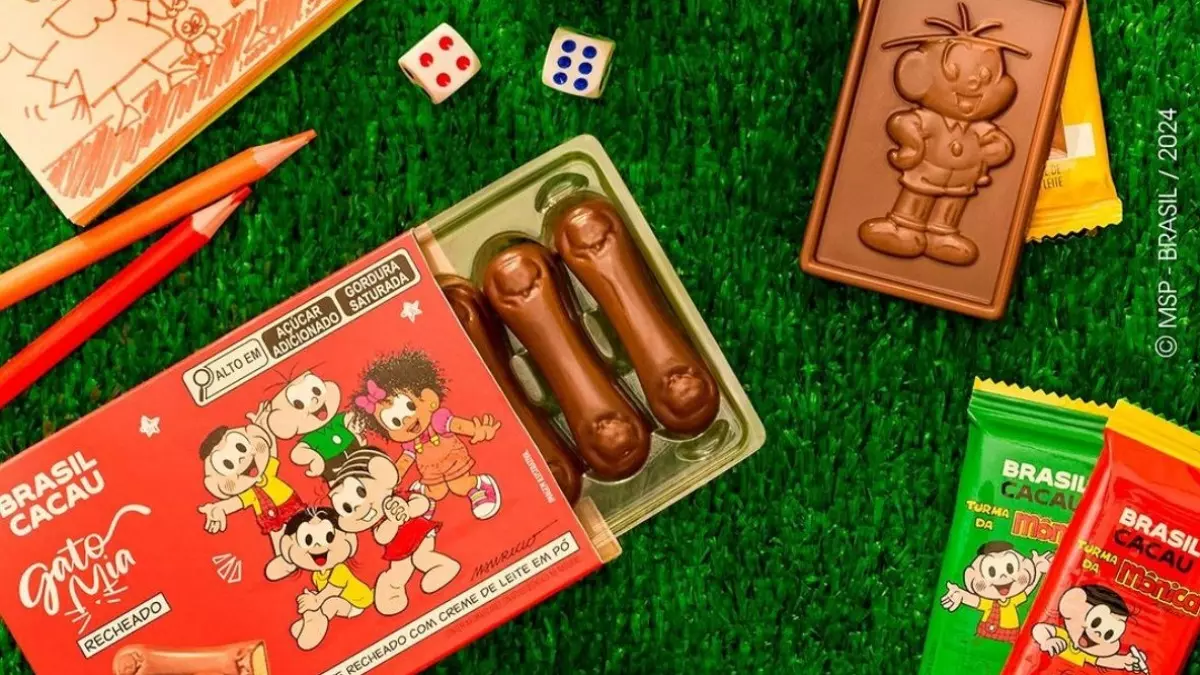Campanha da Brasil Cacau alinhou a memória afetiva do chocolate que foi sucesso entre 1990 e 2000 e as memórias da infância dos brasileiros com a Turma da Mônica - Crédito: Divulgação
