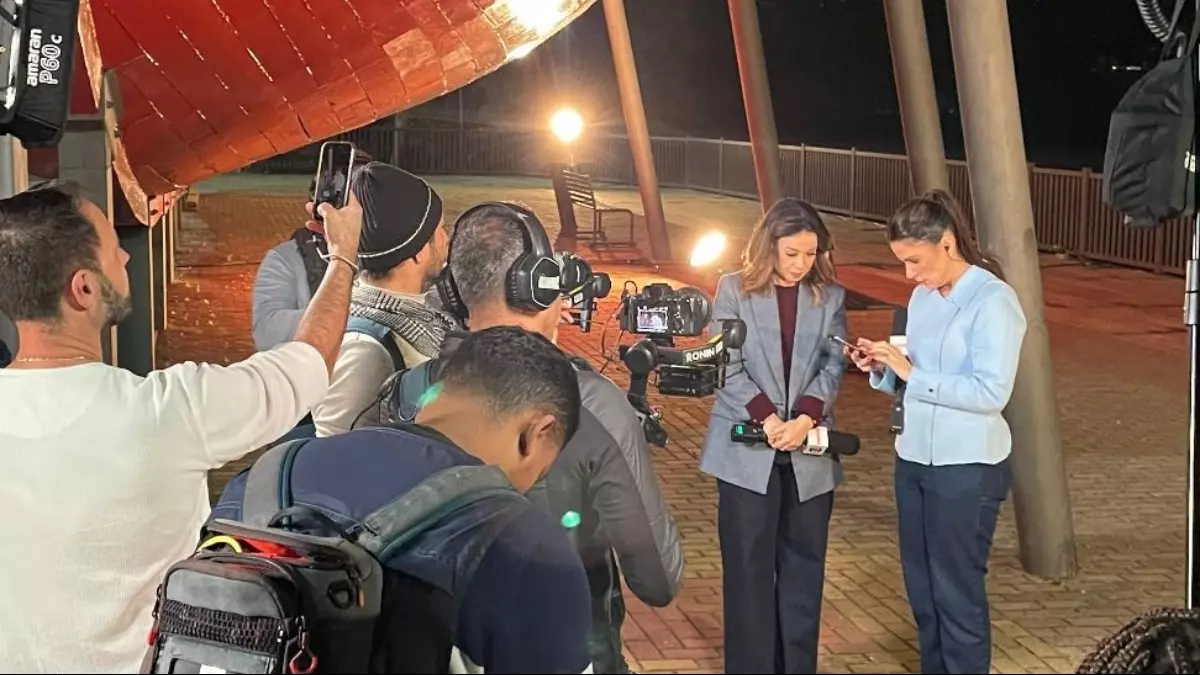 Sabina Simonato, apresentadora do Bom dia São Paulo e Talita Nonato, apresentadora do Bom Dia Cidade, da EPTV, celebram o aniversário de 251 anos de Campinas - Crédito: Divulgação