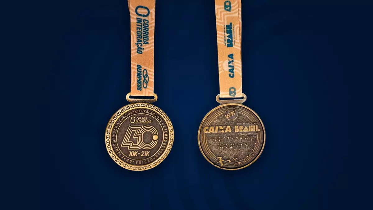 Edição de 40 anos da Corrida Integração celebra prova com design de medalhas históricas - Crédito: Divulgação