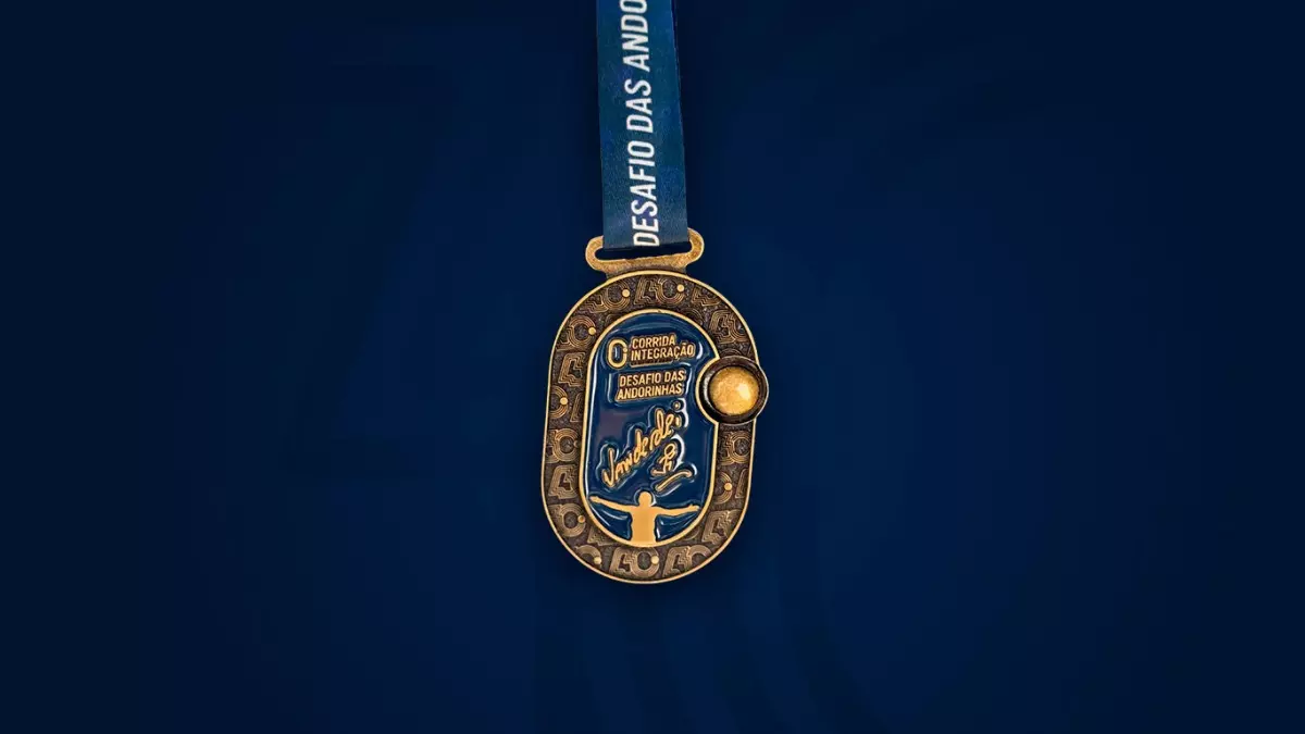 Corrida Integração define design de medalha para Desafio das Andorinhas com assinatura de Vanderlei Cordeiro de Lima, embaixador da 40a edição da prova- Crédito: Divulgação