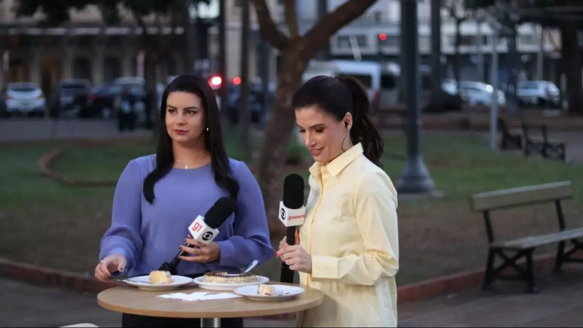 A apresentadora do Bom dia São Paulo, Sabina Simonato se junta à Luara Gallacho, âncora do Bom Dia Cidade, da EPTV, para comandar o telejornal diretamente de Ribeirão Preto - Crédito: Divulgação