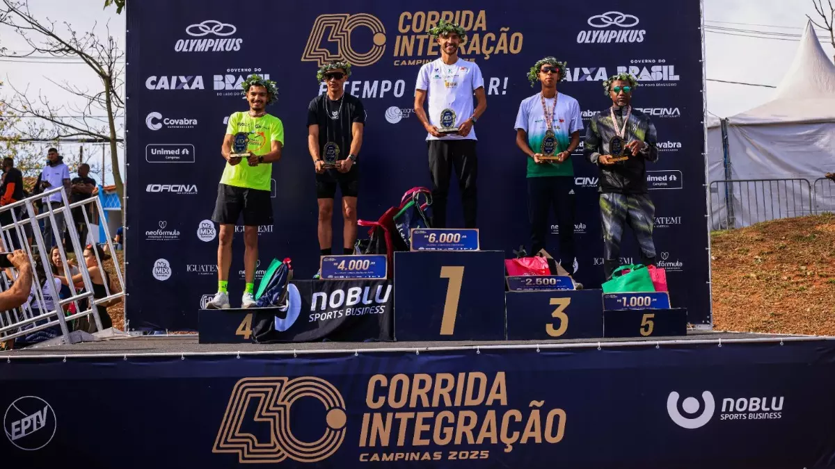 O pódio masculino de 10 km foi liderado por Walace Evangelista Caldas - Crédito: Rogério Capela