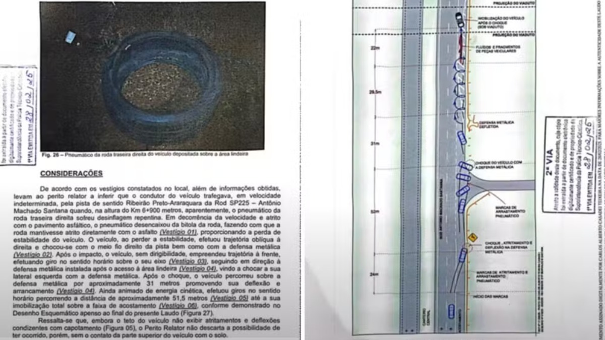 Pneu que murchou repentinamente causou acidente que fez influenciador perder parte das pernas