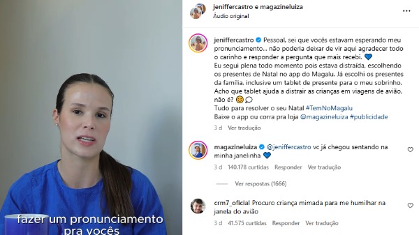 Mulher que viralizou em vídeo sobre janela de avião vira 