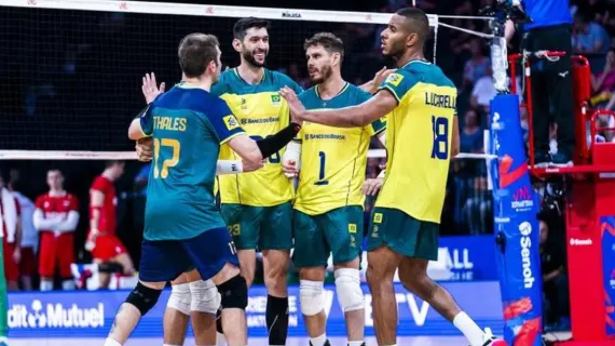 Brasil é superado no tie break na Liga das Nações masculina de vôlei