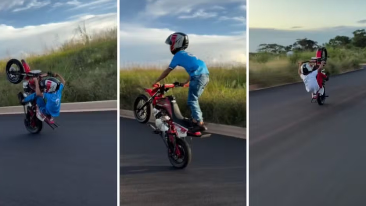 GCM apreende motocicleta após flagrar menino de 10 anos empinando em Ribeirão Preto