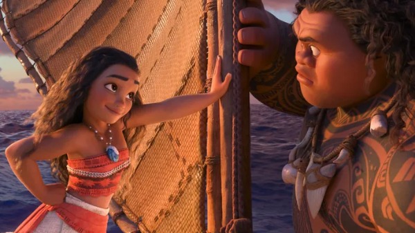 Moana e Maui em cena do filme - Foto: Divulgação