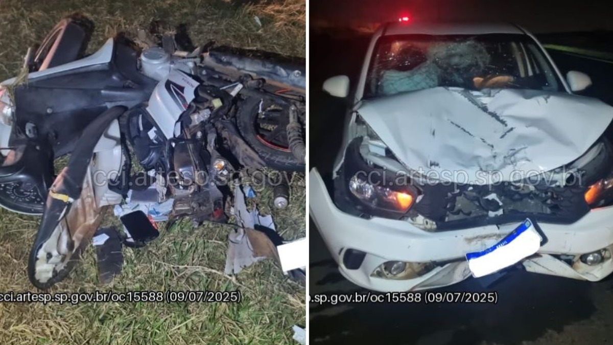 Motociclista morre após ser atingido na traseira por um carro na rodovia Alexandre Balbo