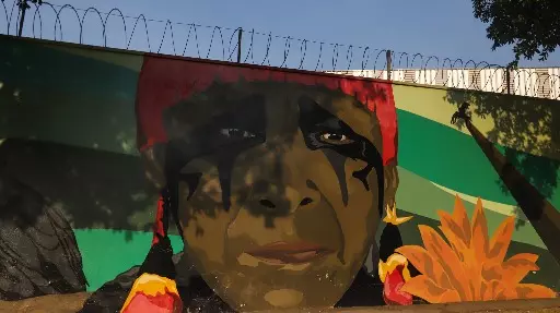 Muro de grafite gigante chama a atenção em avenida de Matão