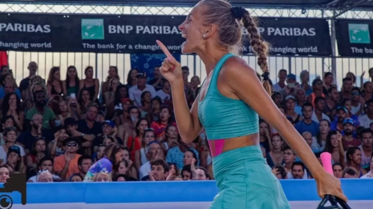Atleta italiana de beach tennis publica nota de repúdio à postura de alguns torcedores em Ribeirão