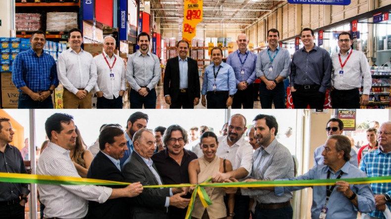 A Diretoria do Grupo Savegnago participou da inauguração da primeira unidade do Paulistão Atacadista em São Carlos -  Crédito: Divulgação