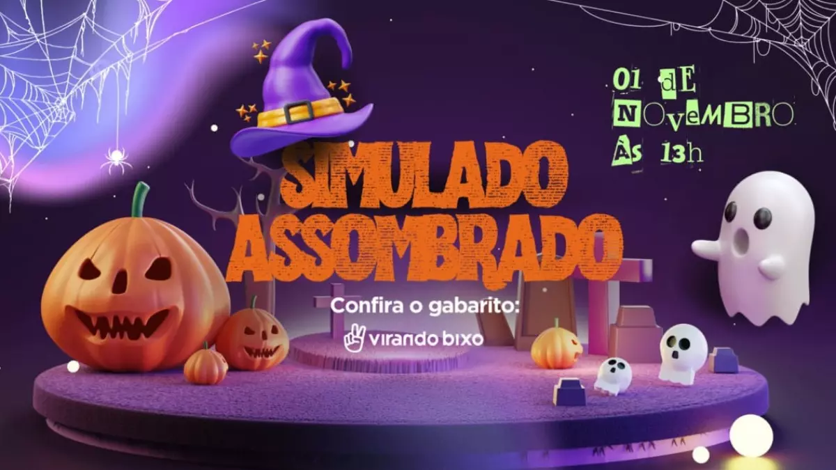 Resultado do simulado de halloween já está disponível (Foto: Arte Virando Bixo) 