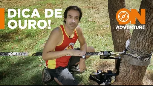 Como montar o seu slackline usando pouca força