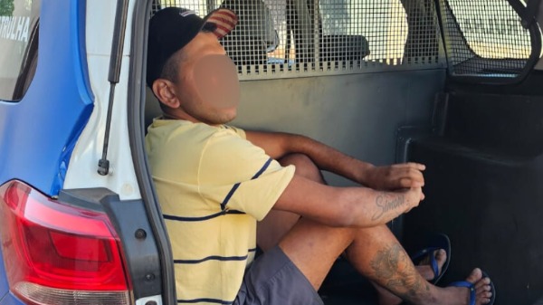 suspeito de jogar chá quente na companheira - Foto: GCM Sertãozinho