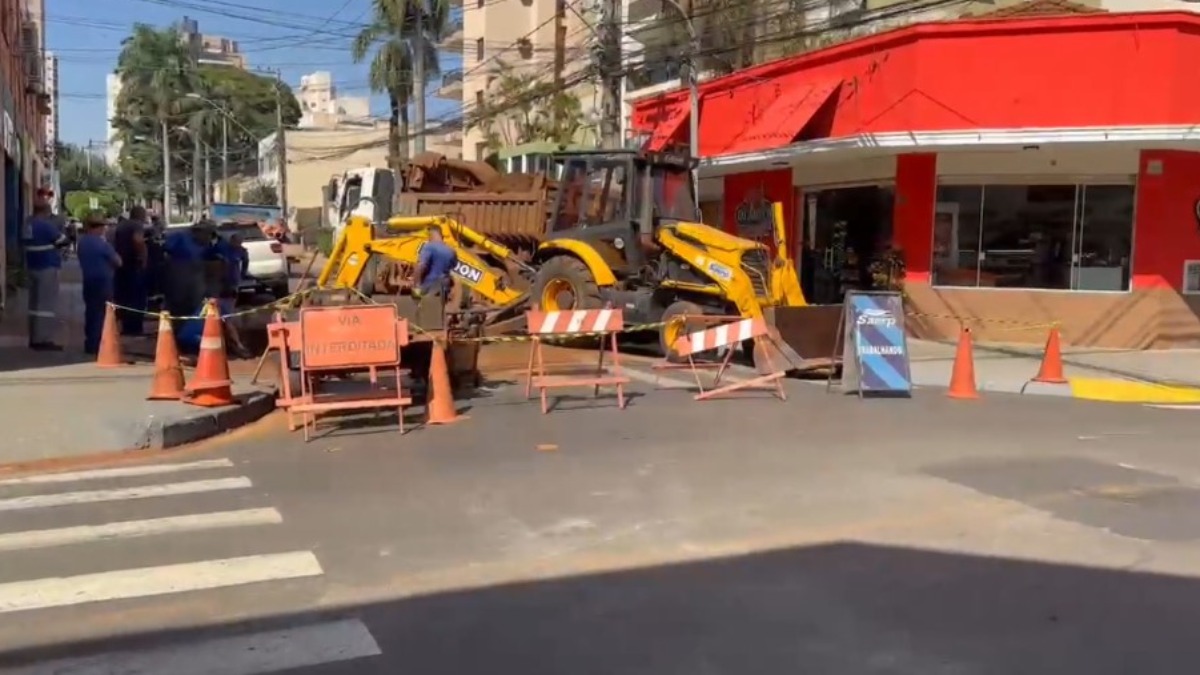 Vazamento de gás interdita ruas na região central de Ribeirão Preto nesta quinta-feira (24)