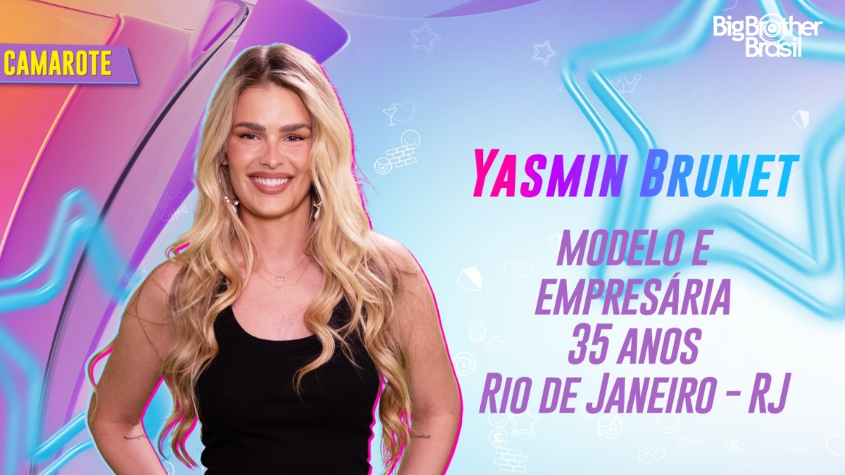 Modelo e empresária, Yasmin é influenciadora nas redes sociais e filha de Luiza Brunet (Foto: Reprodução/TV Globo)